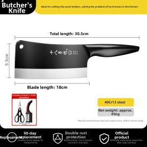 SHI BA ZI ZUO | Stainless Steel Sharp Dual-purpose Cleaver Knife