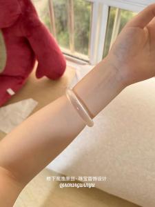 Natural High Ice Transparent White Moonlight Agate Lychee Frost Quartz Bracelet Womens Style Champagne Gold Emerald Gift