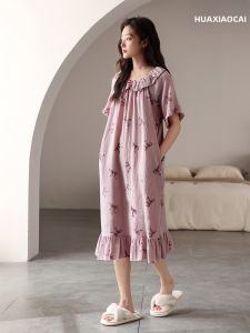 Summer Breathable Cotton Sleep Dress Sweet & Cute Style