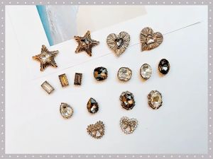 (1 cái)Center đính đá nhiều mẫu Nguyên liệu làm trang sức cổ trang Nguyên liệu diy