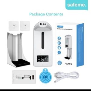 Thermometer Stand Dispenser Hansanitizer buat di rumah-kantor-toko-klinik-rumah sakit DLL
