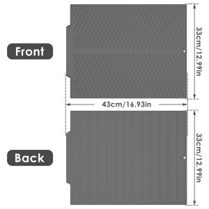 Silicone Dish Drying Mat for Kitchen Non-Slip Drain Pad with Water Outlet Heat Resistant Dish Drying Pad for Plates Cups