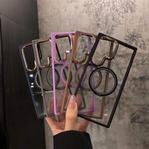 Applicable to Samsung S25ultra two-color magnetic mobile phone case SAM24plus high-transparency S25 hardware lens S24 set