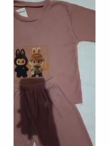 PROMO SETELAN ANAK PREMPUAN LABUBU VIRAL USIA 1-10THN RIB KNIT PREMIUM