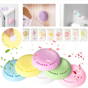 Toilet Solid Air Freshener Multiple Fragrance Self Adhesive Round Air Fresher for Wardrobe Car Bathroom Deodorant Supplies