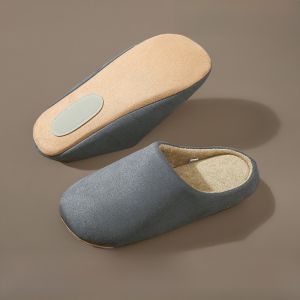 รองเท้าแตะแบบสวมสำหรับผู้ชายและผู้หญิง ทรงพื้นนุ่ม ผลิตจากผ้าฝ้ายและเส้นใยมะพร้าว สำหรับใช้ในบ้านและสำนักงาน ฤดูใบไม้ร่วง/ฤดูหนาว