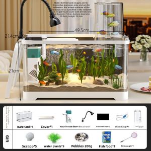 KUOTING | Ecological Landscape Full Kit Small Filter and Oxygen Supply Integrated Machine Aquarium