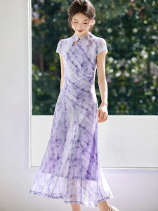 MOHANYIMEI | New Chinese Style Gentle Slimming High Elasticity Long Dress