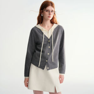 DUSHU | Relaxed Layered Hooded Sweater Outerwear