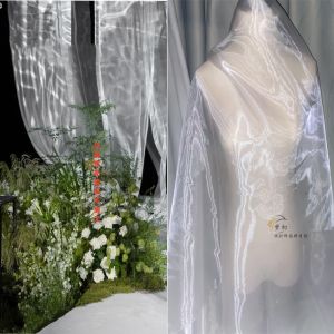 ผ้าคลุมฉากงานแต่งงานสไตล์ยูเกนเนื้อผ้าโปร่งสีขาว ผ้าคลุมฉากงานแต่งงาน เวอร์ชั่นอื่นๆ ของผ้าฝ้ายโพลีเอสเตอร์