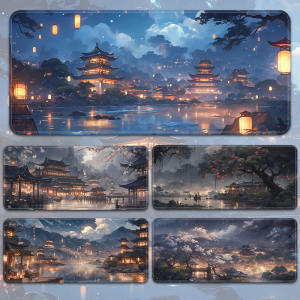 Extra Large Calligraphy Landscape Mousepad Chinese Style Keyboard Mat Office Desk Pad Computer Mousepad Dormitory Study Desk