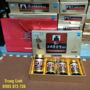 Cao hồng sâm 365 hàn quốc chính hãng hộp 4 lọ x 240g - Cao sâm hàn quốc tăng thể lực phòng ung thư