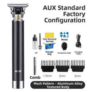AUX | AUX Electric Hair Clipper Professional Barber Grooming Kit Home Use Hair Trimming Device Smooth Precision Trim Hair Salon