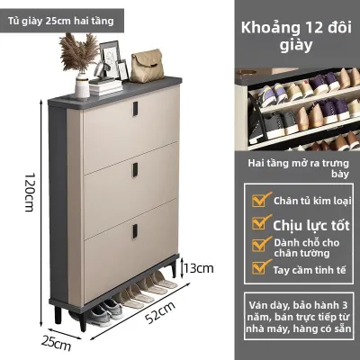 Tủ Giày Cửa Nhập Siêu Mỏng Đơn Giản Cho Nhà