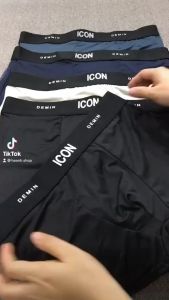 Combo 4 Quần Sịp Nam Boxer Quần Sịp Nam Đùi ICON DEMIN Thun Lạnh Cao Cấp Co Giãn 4 Chiều Cực Thoáng Khí Kháng Khuẩn