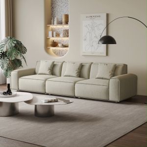 Cozylant Colby Fabric Sofa / 5 Seater Sofa for Living Room / White Dark Blue /Italian Modern Minimalist Nordic / Sofa Set