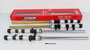 MUTAKIN Gold /Sliver Front Shock For Suzuki Raider150 Fi Raider150 Carb