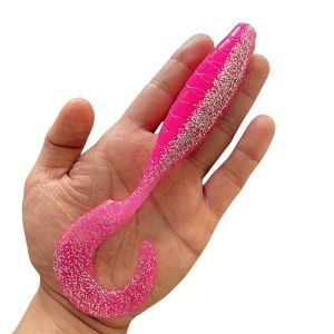 2 CÁI Mồi Câu Mềm PVC Đuôi Cong Độ Đàn Hồi Cao Chất Liệu Nhựa Dành Cho Cá Bass Cá Hồi Cá Panfish Kiểu Bơi Bộ Mồi Câu.