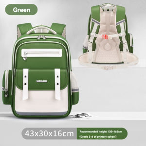THREE ELEPHANTS NEW Spine Protection Load Reduction Primary Schoolbag  for Grades 1-6 Large Capacity Kids School Bag Waterproof Student School Bag Light weight  Children’s School Backpack