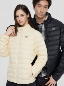 Gap | Printed Logo Multi Pocket Small Collar Lightweight Winter Down Jacket