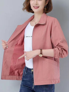 Casual Loose Womens Short Outerwear Spring Autumn Inner Lined Fashionable New Style Mom Coat Versatile Casual Top