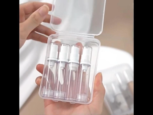 Js HotPad Vacuum Spray Bottle Travel Portable Pump Refillable Cosmetic Lotion Sanitizer Dispenser