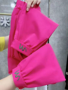 Quần Dài Thường Ngày Bằng Vải Lụa Băng Nhanh Khô Mùa Hè Cho Nữ Cạp Cao Quần Dài Nine-Ten Phong Cách Harajuku Đa Năng Thon Gọn