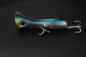 JOHNCOO Fishing Lures 9.5cm/31g Topwater Popper Bait Hard Bait Artificial lure Wobblers 3D design 2 sharp hooks big fish