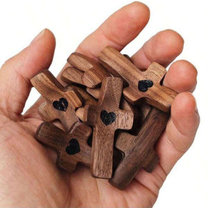 1-10Pcs Wooden Cross Decorations Cross Fidget for Anxiety Relief Multi-functional Spiritual Symbols for Home and Office