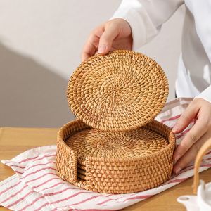 Woven Rattan Mat Coaster Placemat: A Versatile Solution for Your Kitchen