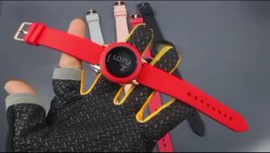 Box Exclusive + Paper Bag / Jam Tangan Guou Digital VA-245SAA / Jam Tangan Fashion Wanita Tali Rubber Diameter 34cm