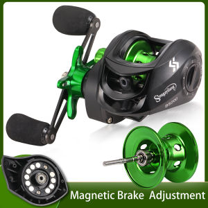 Sougayilang Reel Pancing Gulungan Pengecoran 7.2:1 Perbandingan Gigi Kumparan Aluminium Untuk Air Asin Air Tawar.