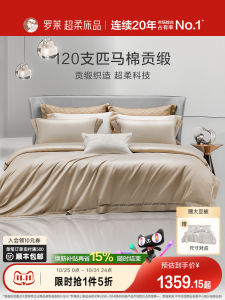 Luxurious Pure Cotton 120 Thread Count Double Thread Horse Cotton Quilt Cover Set Four Piece Bedding Set Simple Style Chinese