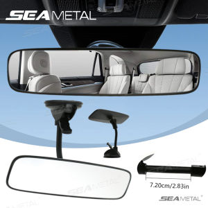 SEAMETAL Wide-Angle Car Rear View Mirror Suction Cup Hose Auto Interior Rearview Mirror 360° Rotatable Universal Car Rear Mirror