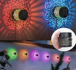 1/2/4pcs 7color Solar Datura Lights Garden Decoration Christmas Halloween Party Courtyard Decoration Solar Garden Wall Light