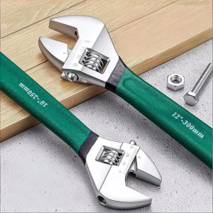 Adjustable Wrench Chrome Vanadium Steel Professional Spanner Anti Slip Grip Portable Hand Tool for Plumbing Automotive Household