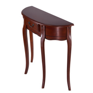 Rustic American Style Solid Wood Entrance Hallway Cabinet Wall Decorative Semi-Circular Entrance Table European Style Decorative Partition