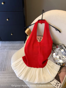 Ballet Wind Blouse Female Summer Pure Desires Nude Backless Tank Top Neck Hanging Valve Leaf Edge Ornaments Original Design