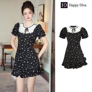 Happy Diva Womens Dresses Black Lace Puff Sleeve Mini Dress Wedding Formal Party Dresses Student Graduation Ceremony Dresses Casual Dresses 65656