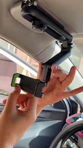 Sun Visor Car Phones Bracket 1080° Rotating Phone Holder Adjustable Rotatable Multifunction Phone Clip Cellphone Holder