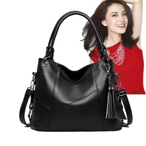 Leather Large Capacity Womens Bag Fashionable Shoulder Crossbody Handbag for Middle-Aged Mothers New 2025 Stylish Tote Bag