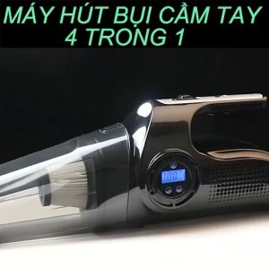 Máy hút bụi xe ô tô + Máy bơm lốp ô tô 12V RTS thực hiện 4 công năng hút bụi + bơm lốp + đo áp suất lố + đèn soi sáng bảo hành 12 tháng máy hút bụi mini cầm tay bơm lốp minimáy thổi bụi cầm tay máy hut bui cầm tay