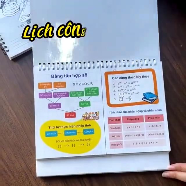 Combo Bộ Lịch Công Thức Toán Học cấp 1,cấp 2, Tiếng Anh  lớp 3-12  Tổng Hợp Kiến Thức Dành Cho Học Sinh Trung Học Cơ Sở