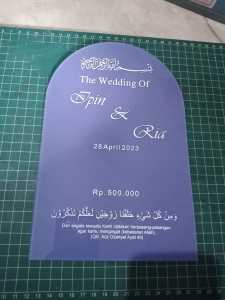 AKRILIK WARNA BENTUK KUBAH ISIAN MAHAR KEKINIAN