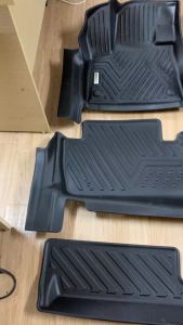 Thảm lót sàn nhựa 5D xe Peugeot 5008 - Mẫu Tràn Viền- đúc nguyên khối - 4 tấm/bộ