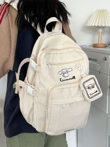 Kitty Cat Backpack Large Capacity Cute Soft Girl Student Double Shoulder Bag Simple Backpack for Junior And High School Girls