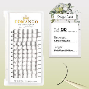 CoMango 240 Fans Wispy Spikes Eyelash Extensions Korean Makeup Premade Fairy Lashes Individual Lash Clusters Bundles False Mink