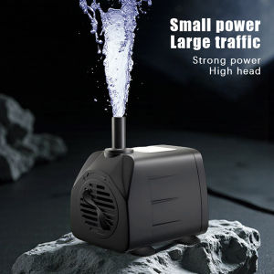 N2HAO ปั๊มน้ำใต้น้ำขนาดเล็กแบบไร้แปรงถ่านขนาดเล็กพกพาได้เงียบมากพร้อมไฟ LED น้ำพุสำหรับตู้ปลา