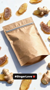 Premium Brown Sugar Vinegar Ginger Slices Healthy Ginger Snacks  (100g / 200g / 500g) - AutumnNuts