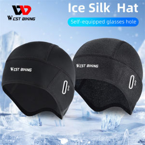 WEST BIKING Cool Mens Hat Cap Summer Bike Cycling Bike Hats Motorcycle Balaclava Ice Silk Breathable Dustproof Cycling Cap Sports Outdoors